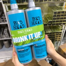 Gội xả tigi dành cho tóc khô màu xanh 970ml